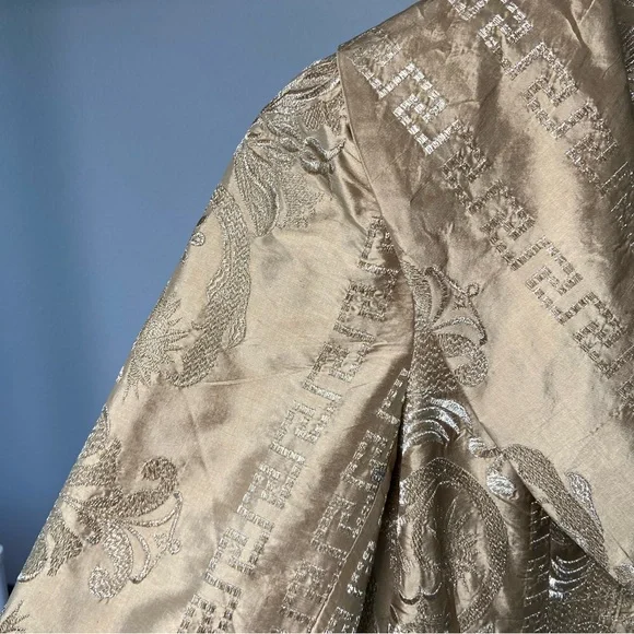 Pamela Dennis Silk Embroidered Blazer